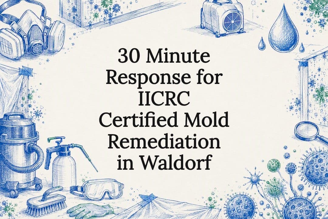 30 Minute Response for IICRC Certified Mold Remediation in Waldorf