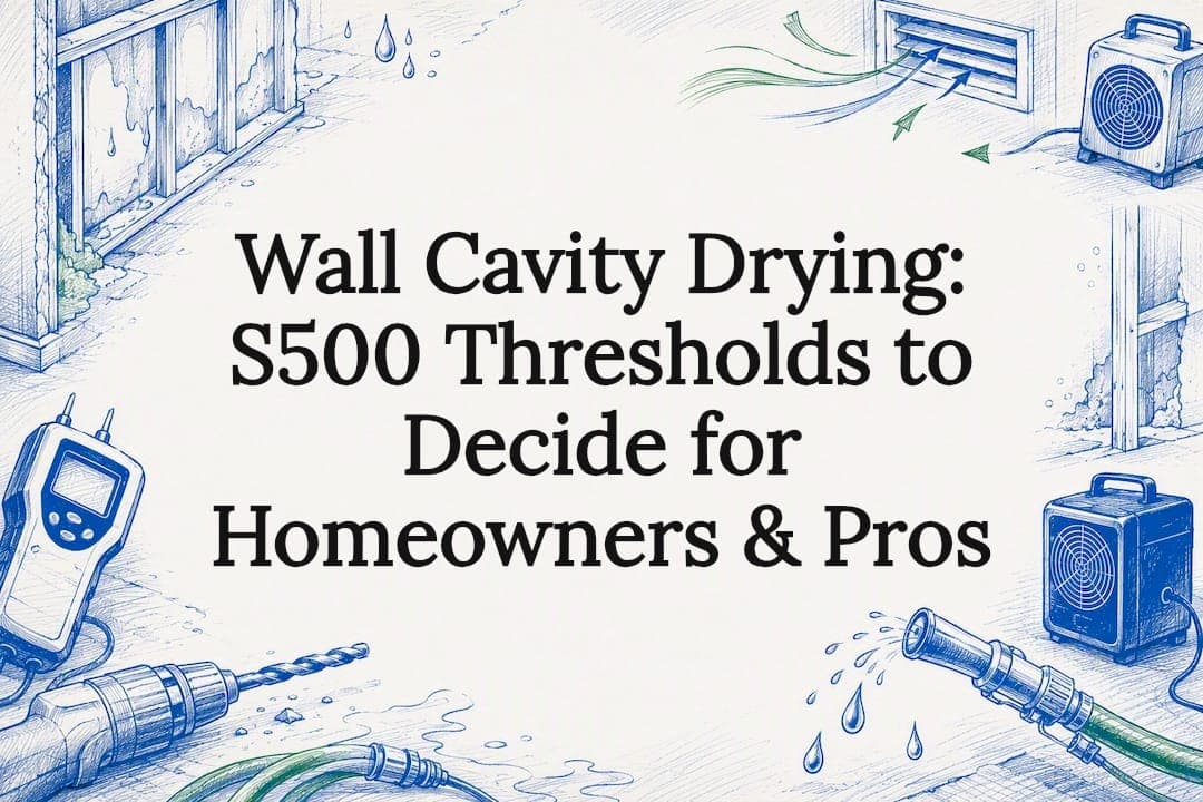 Wall Cavity Drying: S500 Thresholds to Decide for Homeowners & Pros