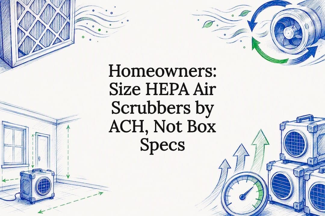 Homeowners: Size HEPA Air Scrubbers by ACH, Not Box Specs