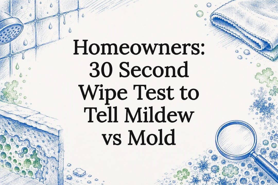 Homeowners: 30 Second Wipe Test to Tell Mildew vs Mold